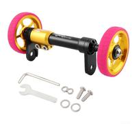 Support de roue de vélo pliable en alliage d'aluminium | Tige de poussée télescopique, poignée extensible pour moyeu de 100 mm à 115 mm, roulements à roulement lisse, léger