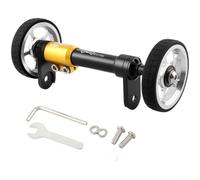 Support de roue de vélo pliable en alliage d'aluminium | Tige de poussée télescopique, poignée extensible pour moyeu de 100 mm à 115 mm, roulements à roulement lisse, léger