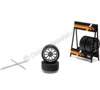 Support de Roues pour Audi RS3 avec Deux Essieux et Quatre Roues Argenté 1:18 IX
