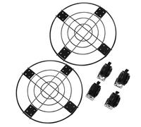 Support de roulante avec Roues - 2 Pack Chariot de planteur de jardinière Robuste, Base de de Plateau en Fer avec Frein, Rouleau de Mobile pour Balcon Patio intérieur extérieur |