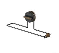 Support de rouleau à ventouse pour serviettes en papier et sacs de rangement, fabriqué en acier inoxydable et ABS, conçu pour contenir des rouleaux jusqu'à 30 cm x 6 cm