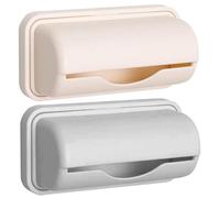 Support De Rouleau De Distributeur De Sac Poubelle 2 Pièces Support De Sac En Plastique De Cuisine Sans Poinçon Organisateur De Sac Poubelle Mural Sous L'évier Pour Armoire De Cuisine Support De Sac