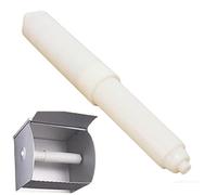 Support de rouleau de papier toilette en plastique, axe de rechange à ressort pour rouleaux de papier toilette, ajustement universel, installation facile, taille 11,9 x 16,5 cm (1 pièce)