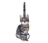 Support de rouleau de papier toilette sur pied en forme de chat - Accessoire de toilette en métal - Accessoires de salle de bain et de cuisine - Gris