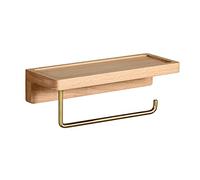 Support de Rouleau en Bois créatif et Distributeur avec étagère - Article d'organisateur Tablette Murale pour Accessoires Cuisine(B)