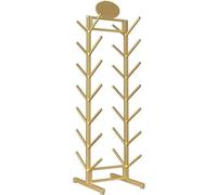 Support de rouleau en mousse à 7 couches avec cadre en acier, étagère de rangement double face pour tapis de yoga - Support de rangement pour équipements sportifs pour gymnases, studios