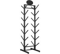 Support de rouleau en mousse à 7 couches avec cadre en acier, étagère de rangement double face pour tapis de yoga - Support de rangement pour équipements sportifs pour gymnases, studios