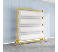 Support de rouleau réglable robuste et support de rangement en acier pour nappes, papier peint, fournitures d'artisanat et matériaux de projet - Optimisez l'organisation et l'espace