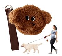 Support de sac à déjections canines - Distributeur de sacs à déjections canines colorés, support portable en peluche, porte-sac sûr pour les propriétaires de chiens et les amis des animaux