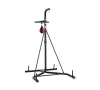 VEVOR Support de sac de frappe 2 en 1, station de boxe autoportante en acier robuste, support de sac de sable et de sac de vitesse à hauteur réglable, charge 65 kg, pour fitness gym domicile, noir