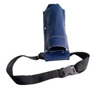 Support de sac de soudure en cuir avec ceinture réglable, rivet renforcé pour résistance à la chaleur, récipient de rangement spacieux pour électrodes - 1 pièce