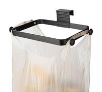 Support de sac poubelle en métal pour cuisine, bureau, dortoir, poubelle, sous le support de placard, crochet pour poubelle pour économiser de l'espace, noir