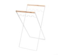 Support de sac poubelle pliable pour sac à feuilles avec rangement portable, convient pour une utilisation en extérieur et à la maison, avec roulement solide et sécurité (blanc)