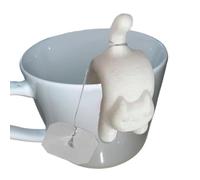 Support de Sachet de thé en Forme de Chat, Organiseur de thé pour Chat, Facile à Nettoyer, Compact et Fonctionnel, 7 x 2,8 x 3,8 cm, pour Les Amateurs d', Usage Quotidien