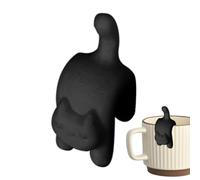 Support de sachet de thé pour tasse, support amusant en forme de chat, mignon cintre pour sachets de thé, en forme d'animal coloré pour la maison, le studio, les voyages