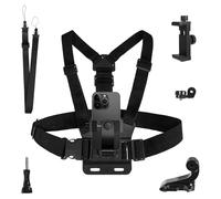 Support de sangle de poitrine pour GoPro et caméras d'action - Sangle de poitrine réglable, matériau respirant, compatible avec GoPro Hero 13, Hero 12, Hero 11, DJI Osmo Action 5, Samsung, iPhone