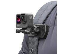 Support de sangle de sac à dos à clip rapide, rotation à 360 degrés, support de serrage compatible avec Gopro Hero 12/11/10/9/8 Black, Session, DJI Osmo Action 4/3 et la plupart des caméras d'action