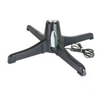 Support de sapin de Noël avec rotation électrique à 360 degrés réglable pour s'adapter aux troncs de 0, 9, 1, 63,5 cm de diamètre, base stable pour une utilisation décorative intérieure et extérieure