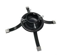 Support de sapin de Noël en acier robuste avec base en fonte et 4 pieds en acier pour troncs d'arbre de 5,1 à 22,9 cm, prend en charge les arbres vivants jusqu'à 2,7 m avec grande capacité d'eau