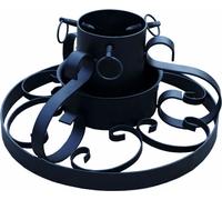 Support de sapin de Noël en métal au design antique - 35 cm - Support de sapin de Noël avec bassin d'eau au look nostalgique