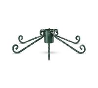 Support de sapin de Noël en métal au design antique - 60 cm - Avec trou de 8,4 cm - Support pour arbres jusqu'à 250 cm - Support pour arbres artificiels et réels - Vert