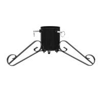 Support de sapin de Noël en métal noir 58 x 58 x 21 cm avec réservoir d'eau 1,2 l et vis de stabilisation pour sapin de Noël pin salon Avent