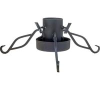 Support de sapin de Noël en métal noir - 70 cm - Support de sapin de Noël massif avec réservoir d'eau et vis de fixation