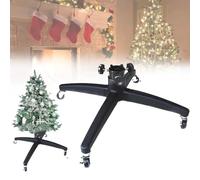 Support De Sapin De Noël Rotatif 360° avec roulettes, Support De Grand Arbre Artificiel Jusqu’à 9,8ft, Assemblage Facile, roulettes Verrouillables, Support Polyvalent pour Intérieur Et Extérieur
