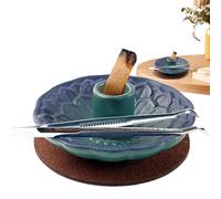 Support de Sauge pour brûler, brûleur de Support Palo Santo - Attrape-Cendres à Motif Lotus - Support de brûleur Santo, Plateau de Combustion de bâtons d'encens, Support de Sauge, Support