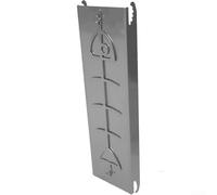 Support de saumon à flamme inclinable réglable fabriqué en acier inoxydable, compatible avec les brasero et les barbecues, conçu pour résister à des températures élevées (A)