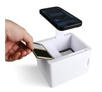 Support de scanner de cartes, pour collection de cartes à collectionner, organisateur de bureau, design compact, blanc, 18,2 x 9 x 18,2 cm