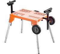 Support de scie à onglet VEVOR, capacité de charge de 150 kg, support à roulettes en acier pliable pour scies à onglet, réglable en hauteur et en longueur