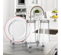 Support de séchage de tasses rétractable Porte-verre à eau Porte-gobelet Organisateur pour comptoir de cuisineGris clair