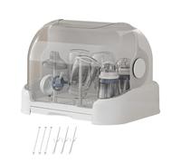 Support de séchage pour biberon - Boîte de rangement spacieuse avec couvercle de protection, construction en acrylonitrile durable | Module d'arrangement domestique de 750 g avec collecteur d'eau