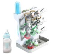 Support de séchage pour biberons - Support de séchoir à bouteille, séchoir vertical pour bouteilles | Standing Glass ding Rack, porte-téton peu encombrant, outil de drainage de partie pompe pour