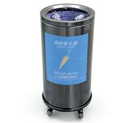 Support de séchage pour parapluie avec bac à eau amovible et roues verrouillables - Séchoir à linge intérieur/extérieur pour la maison et le bureau, construction en acier inoxydable