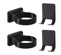 Support de sèche-cheveux 2 pièces avec support de rasoir 2 pièces, support de sèche-cheveux autocollant pour montage mural, pas de perçage du support nécessaire, convient pour salle de bain,