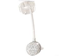 Support de sèche-cheveux à ventouse réglable à 360 degrés pour salle de bain, sans perçage, avec gestion des cordons, plastique - Noir (transparent)