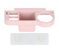 Support de sèche-cheveux Cheotime Support mural, pas de poinçon Organisateur de cheveux Organisateur auto-adhésif Sécheur de cheveux ABS supporte de séchoir en plastique pour (Rose)