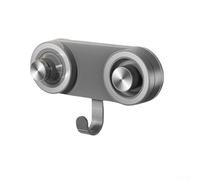 Support de sèche-cheveux équilibré avec ventouse à large empreinte et aimant concentré pour une répartition uniforme de la charge sur les murs verticaux (gris)