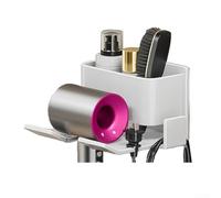 Support de sèche-cheveux étanche sans perçage avec support de câble, support compact et robuste en alliage d'aluminium pour organiser les sèche-cheveux dans n'importe quelle pièce (mise à niveau vers