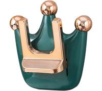 Support de Sèche Cheveux Mural Couronne Vert ABS pour Salle de Bain | Perçage, Repositionnable et Amovible, Surface Lisse, pour Barbier Styliste, Étudiants