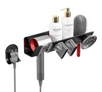 Support de sèche-cheveux pour Dyson Supersonic - Fixation murale, support magnétique solide pour attaches, étagère de rangement pour sèche-cheveux peu encombrant, support robuste pour outils de soins