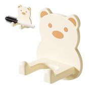 Support de sèche-cheveux pour salle de bain, étagère de rangement pour sèche-cheveux | Support mural autocollant Hug Bear, organisateur d'outils de cheveux étanche, rangement multifonction de salle de
