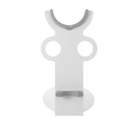 Support de Sèche-cheveux Vertical en Métal pour Salon, sans Perçage | Stable, Anti-rayures et Anti-chute, pour Salle de Bain ou Poste Coiffure, Style Moderne, Couleur Argenté
