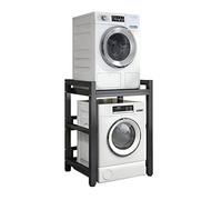 Support de sèche-linge à hauteur réglable pour machine à laver et sèche-linge à chargement frontal, kit d'empilage portable avec capacité de charge de 400 kg