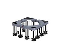 Support de sèche-linge réglable pour machine à laver et lave-vaisselle 45-65 cm Support robuste pour congélateur et réfrigérateur 12 pieds (19-22 cm) Hauteur réglable