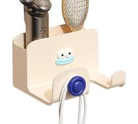 Support de séchoir à cheveux Montage mural, porte de sécheuse de salle de bain | Râteau de crochet de séchage de cheveux,Outil d'organisation à forte charge pour stylos