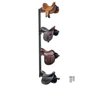 VEVOR Support de Selle Cheval, 4 Niveaux, Porte-selle Anglais Western Mural, Peu Encombrant, Rangement de Couverture et Coussin pour Matériels Chevaux d'Équitation, Organisation de Sellerie, d'Écuries