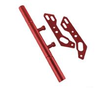Support de serrage de guidon de moto 22-38 mm en alliage d'aluminium pour appareil photo, téléphone, GPS - Adaptateur de barre de vélo (rouge)